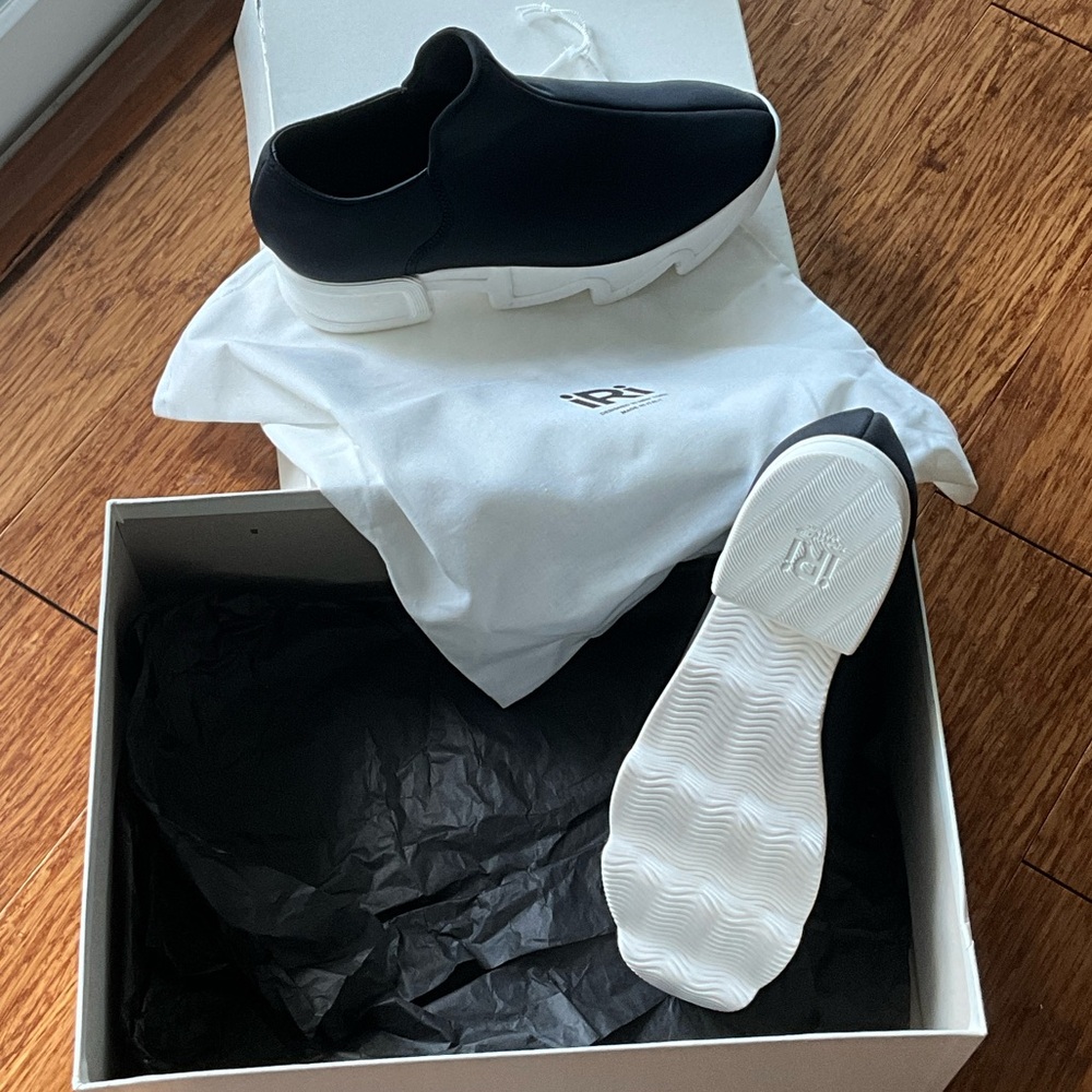 IRI Black Slip-On Sneakers